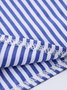 Striped Casual Loose Cotton Blouses